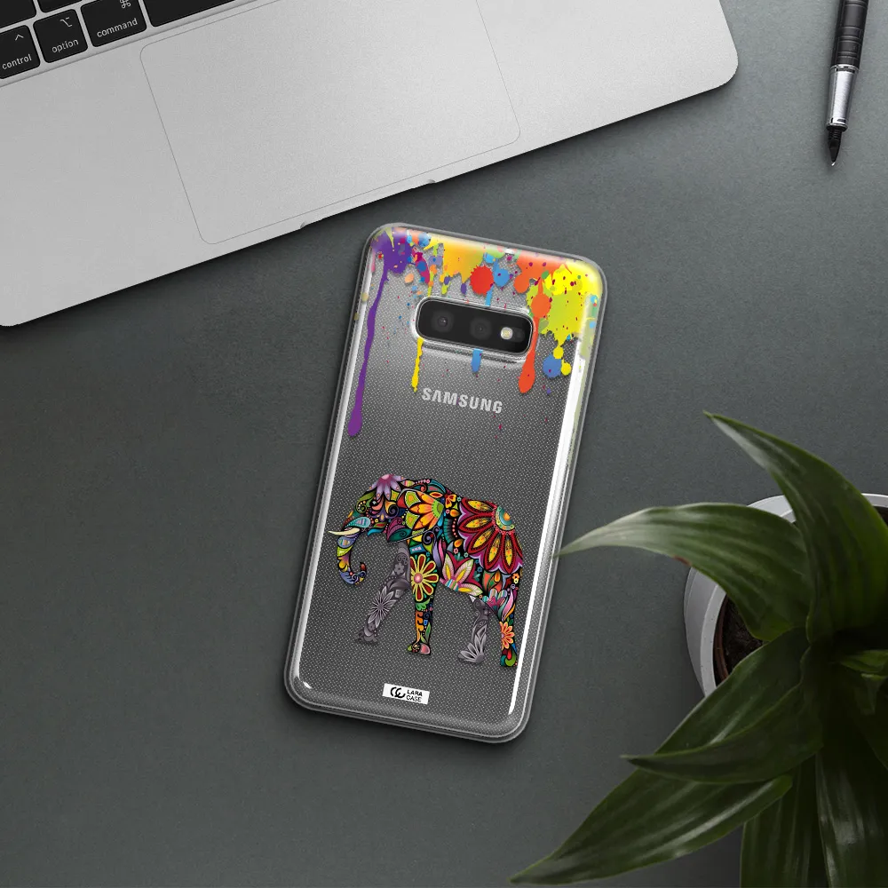 Mandala Elephant Samsung S10e Clear TPU Case