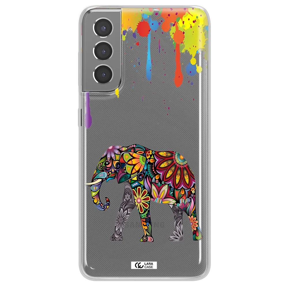 Mandala Elephant Samsung S21 Plus Clear TPU Case