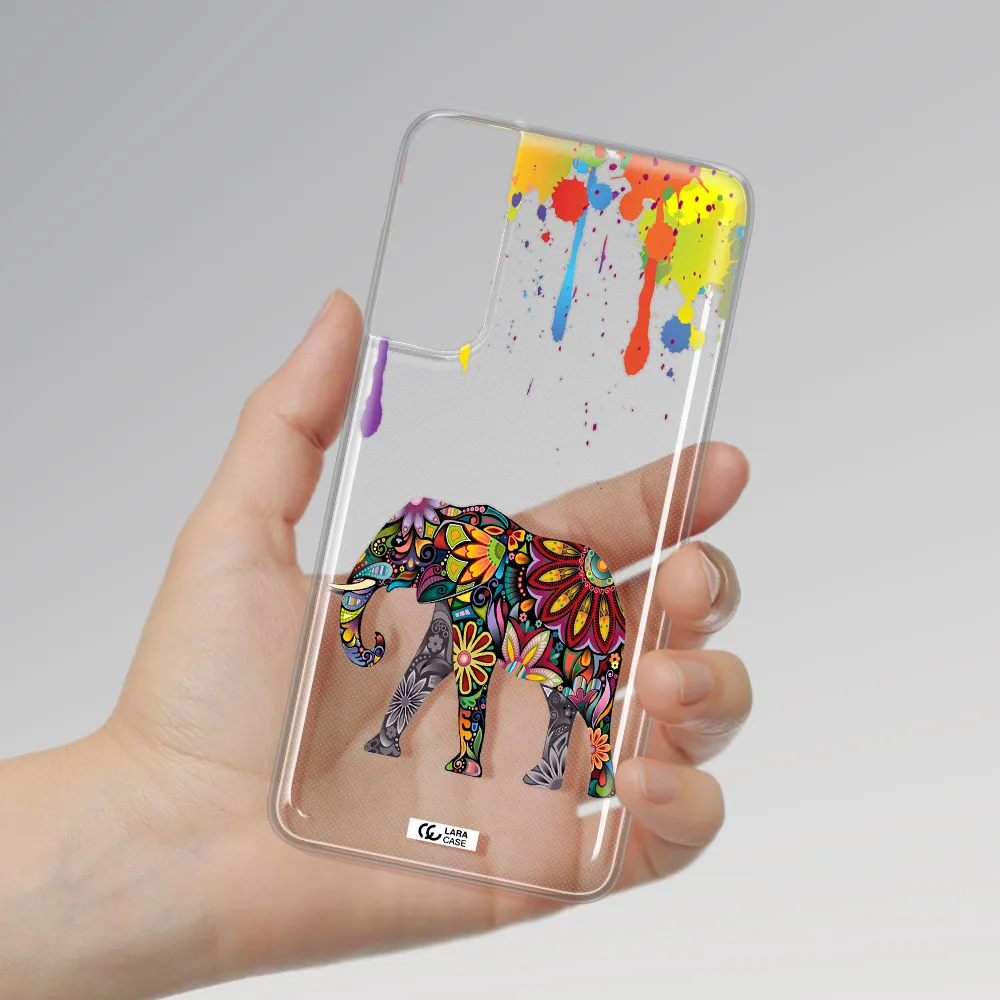 Mandala Elephant Samsung S21 Plus Clear TPU Case