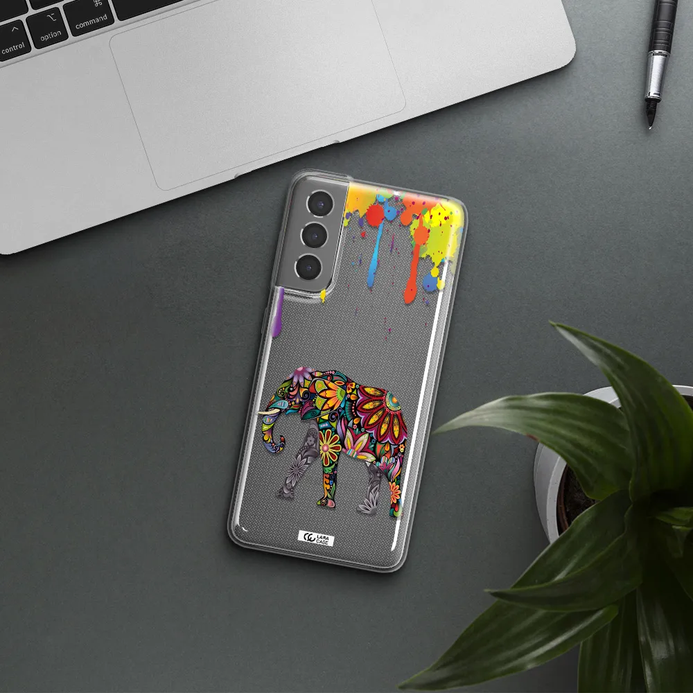 Mandala Elephant Samsung S21 Plus Clear TPU Case