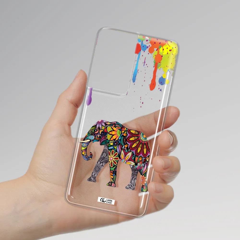 Mandala Elephant Samsung S21 Ultra Clear TPU Case