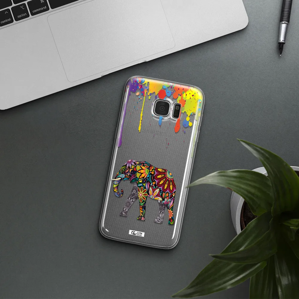 Mandala Elephant Samsung S7 Edge Clear TPU Case