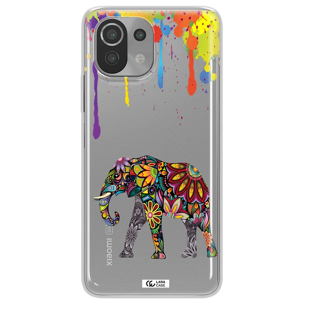 Mandala Elephant Xiaomi Mi 11 Lite Clear TPU Case