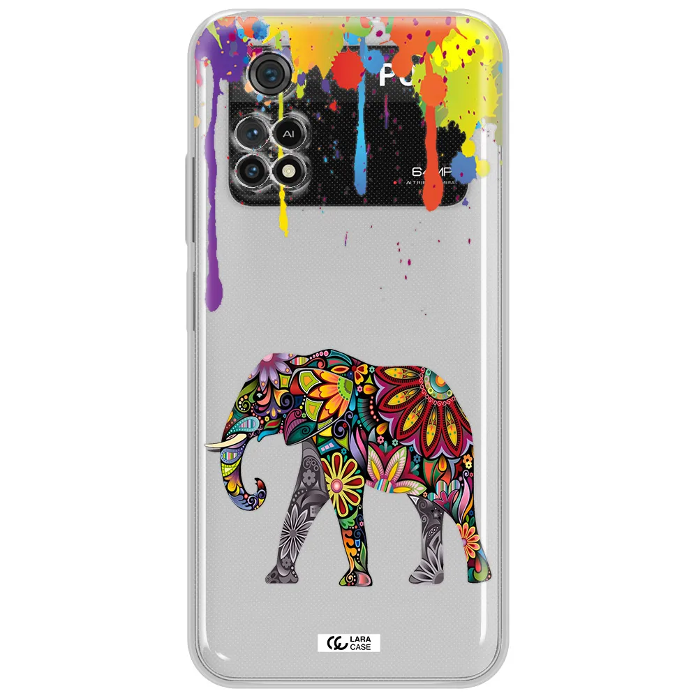 Mandala Elephant Xiaomi Poco M4 Pro 4G Clear Tpu Case