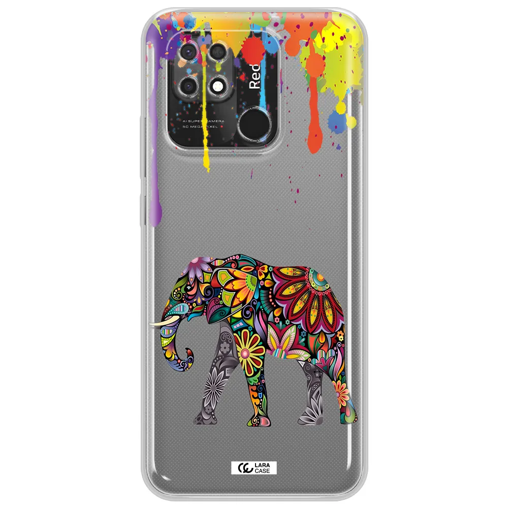 Mandala Elephant Xiaomi Redmi 10C Clear TPU Case