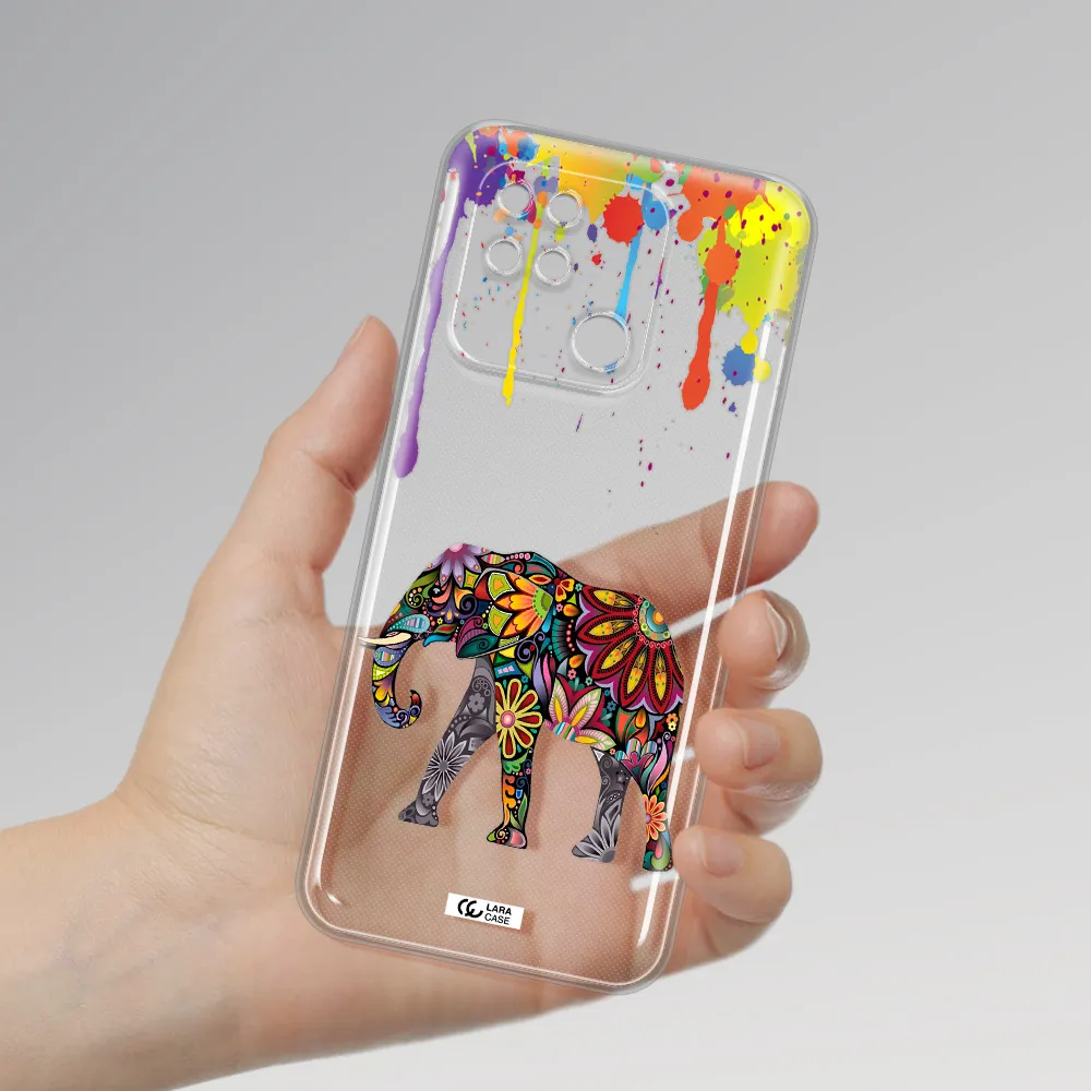 Mandala Elephant Xiaomi Redmi 10C Clear TPU Case