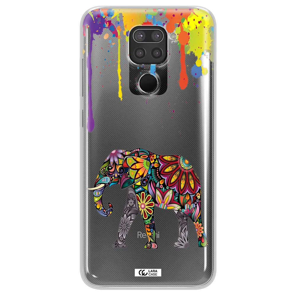 Mandala Elephant Xiaomi Redmi Note 9 Clear TPU Case