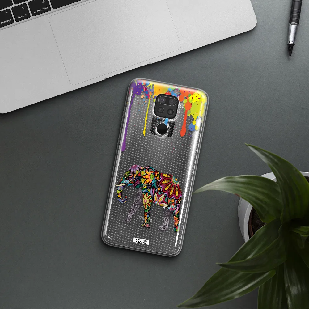 Mandala Elephant Xiaomi Redmi Note 9 Clear TPU Case
