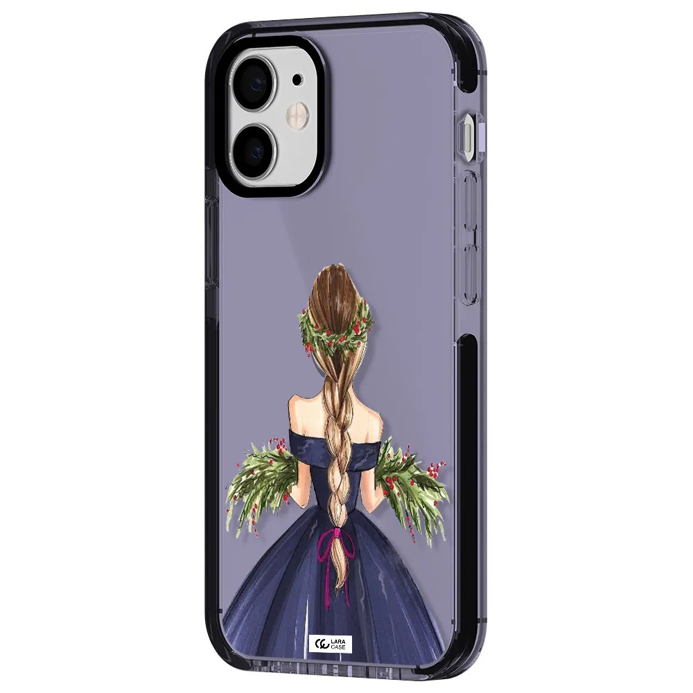 Long Hair Girl Watercolor Apple iPhone 12 mini impact Lilac Case