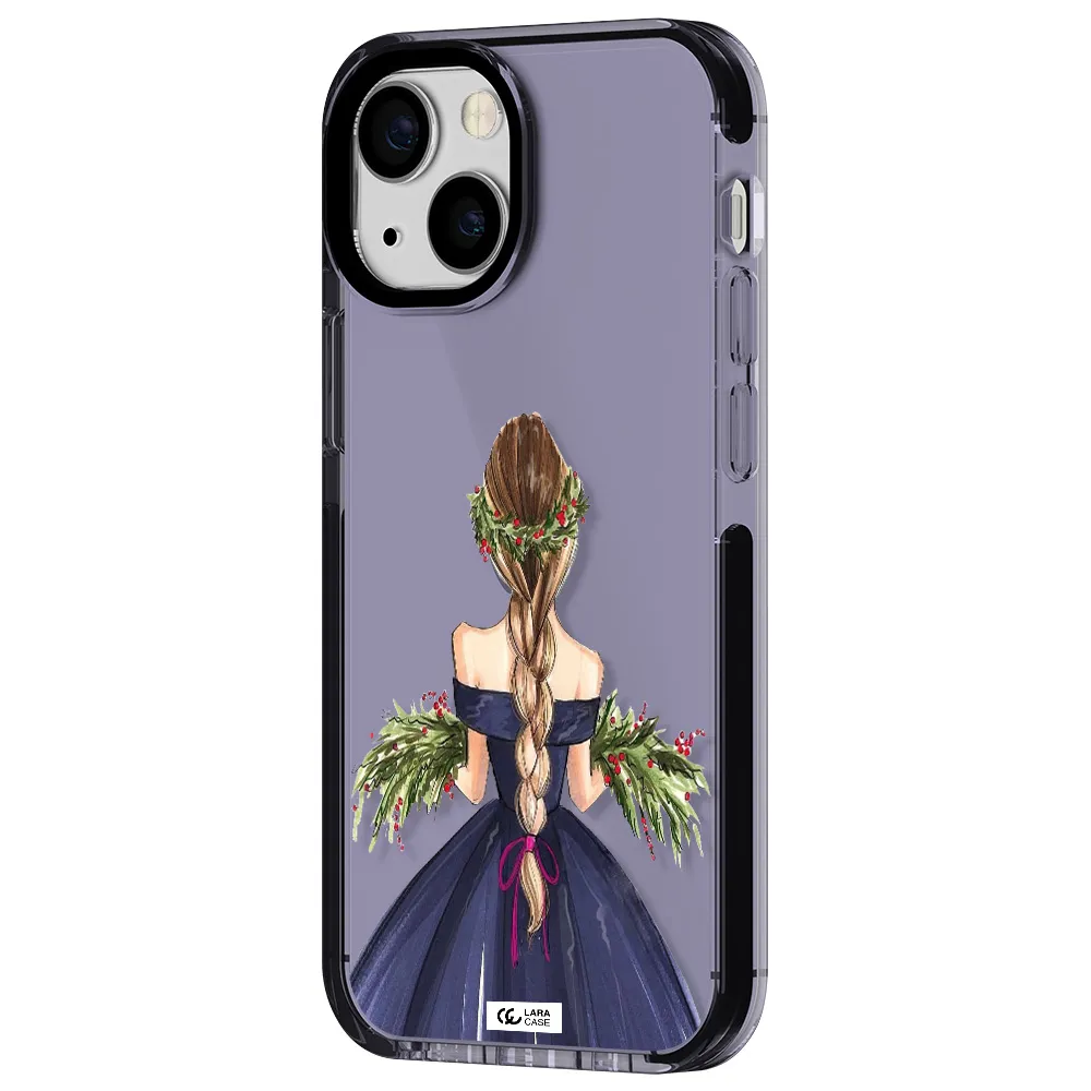 Long Hair Girl Watercolor Apple iPhone 13 mini impact Lilac Case