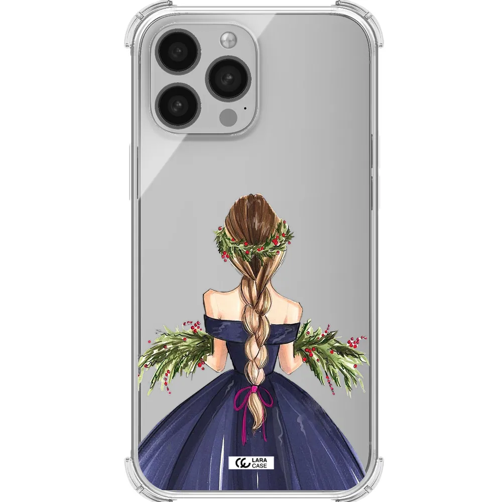 Long Hair Girl Watercolor Apple iPhone 13 Pro Clear PC Case