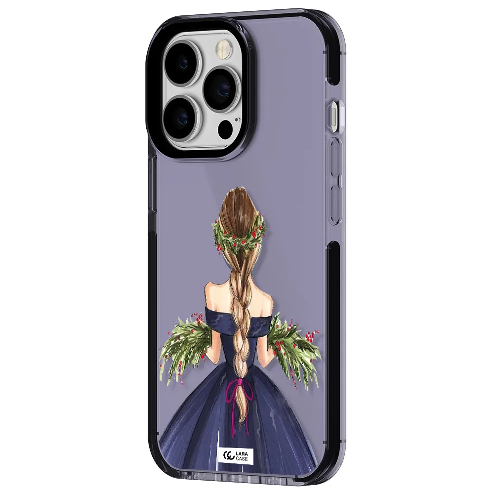 Long Hair Girl Watercolor Apple iPhone 13 Pro impact Lilac Case