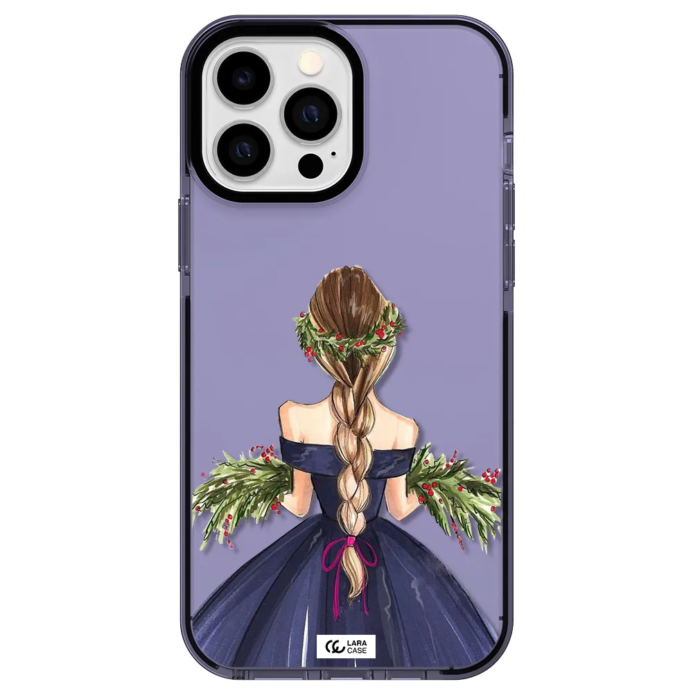Long Hair Girl Watercolor Apple iPhone 13 Pro Max impact Lilac Case
