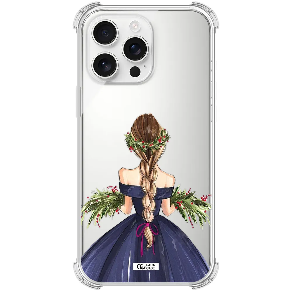 Long Hair Girl Watercolor Apple Iphone 16 Pro Max Clear Pc Case