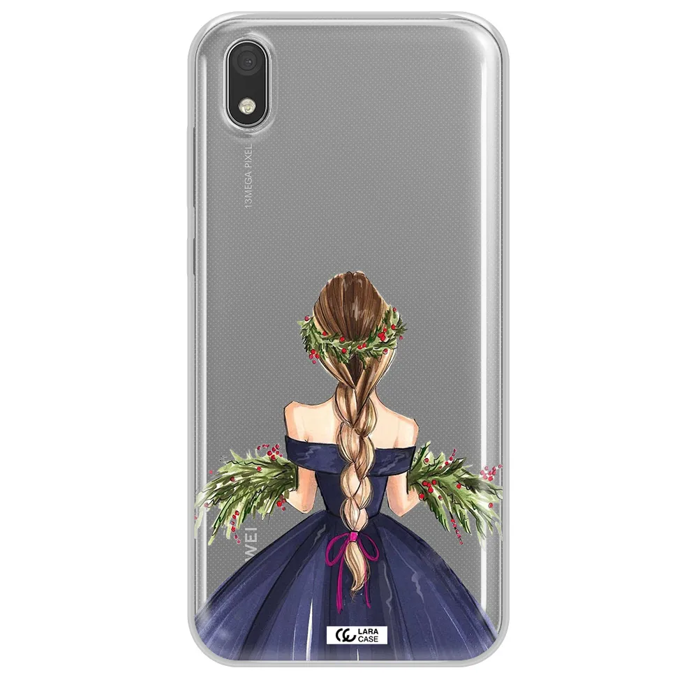 Long Hair Girl Watercolor Huawei Honor 8S Clear TPU Case