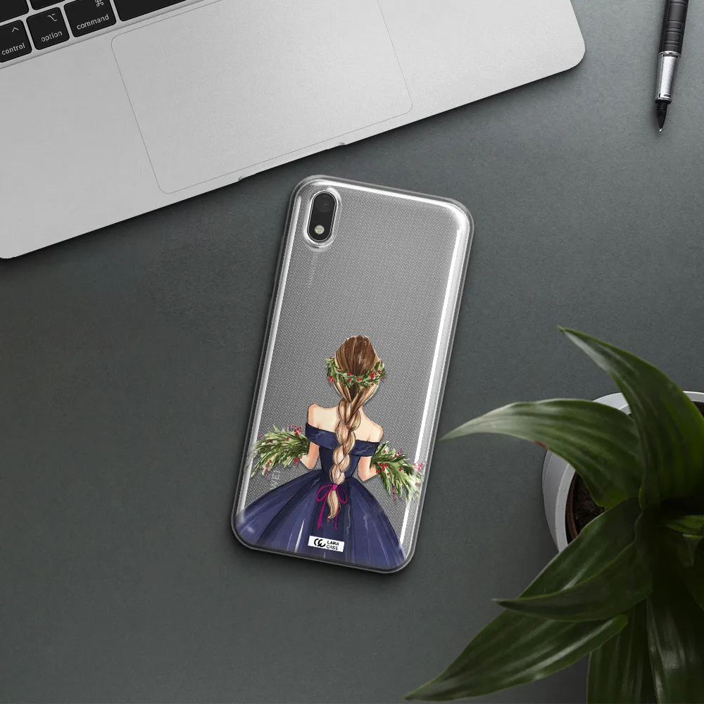 Long Hair Girl Watercolor Huawei Honor 8S Clear TPU Case