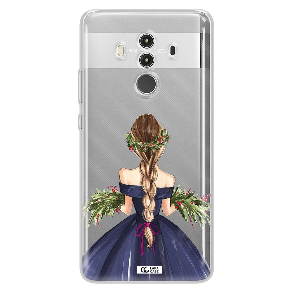 Long Hair Girl Watercolor Huawei Mate 10 Clear TPU Case