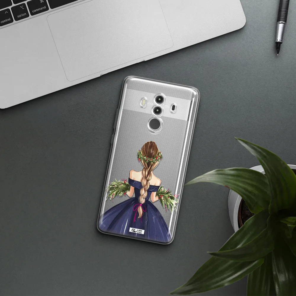Long Hair Girl Watercolor Huawei Mate 10 Clear TPU Case