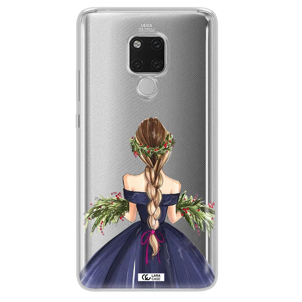 Long Hair Girl Watercolor Huawei Mate 20X Clear TPU Case