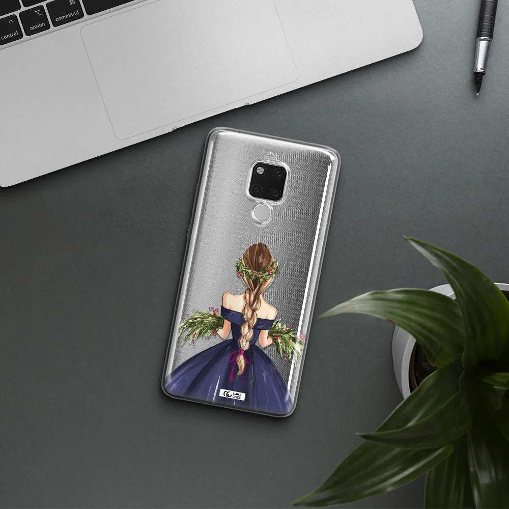 Long Hair Girl Watercolor Huawei Mate 20X Clear TPU Case
