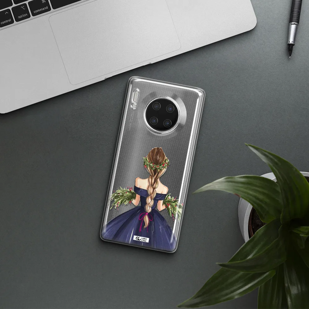 Long Hair Girl Watercolor Huawei Mate 30 Pro Clear TPU Case