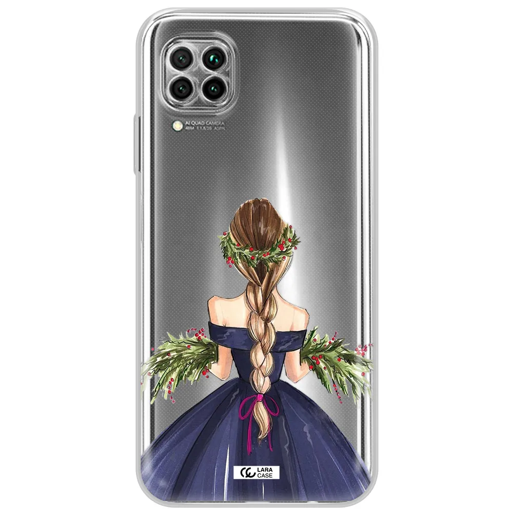 Long Hair Girl Watercolor Huawei Nova 7I Clear Tpu Case