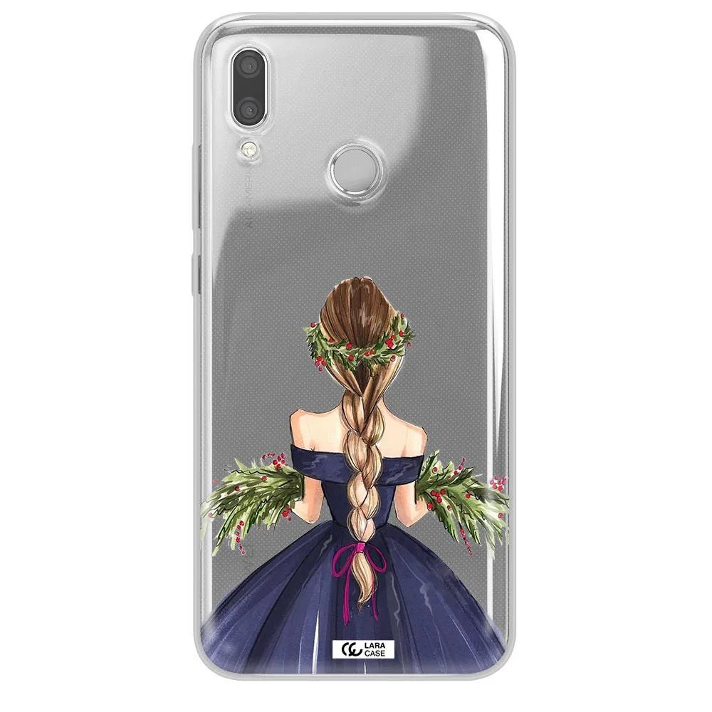 Long Hair Girl Watercolor Huawei P Smart 2019 Clear TPU Case