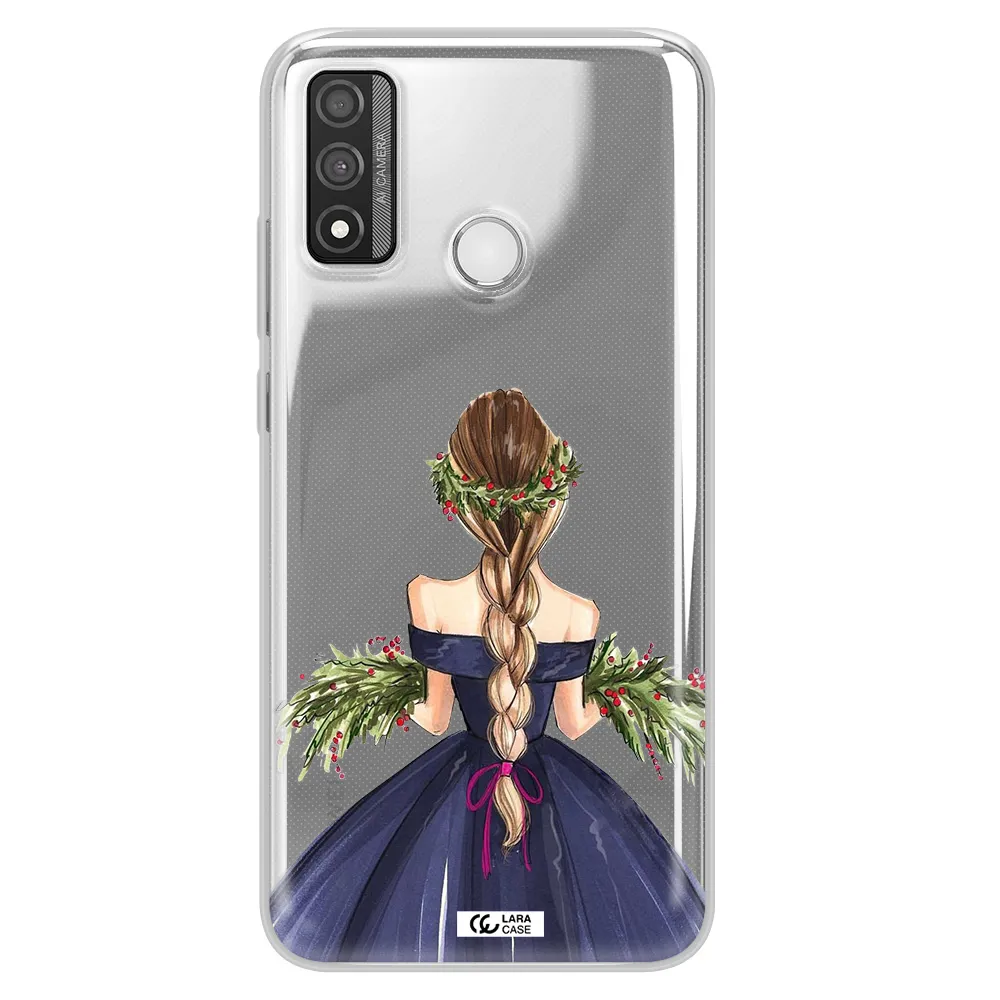 Long Hair Girl Watercolor Huawei P Smart 2020 Clear TPU Case