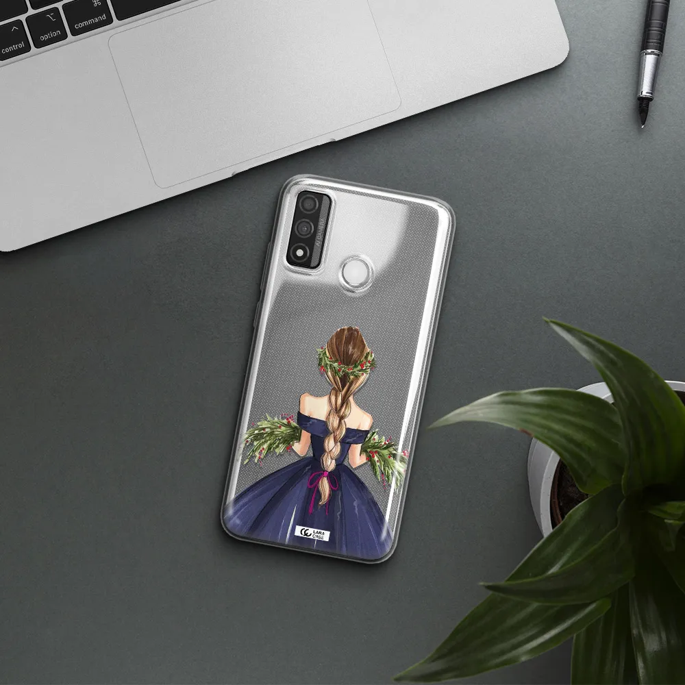 Long Hair Girl Watercolor Huawei P Smart 2020 Clear TPU Case