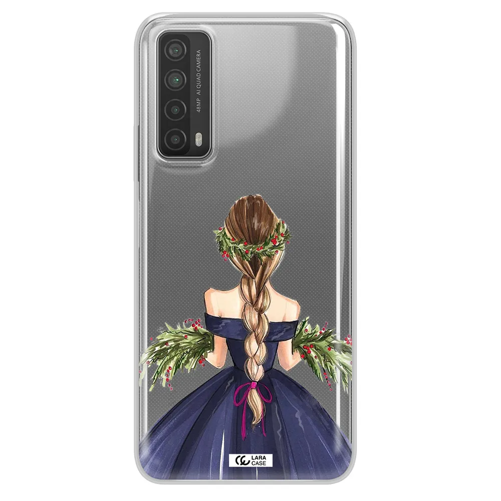 Long Hair Girl Watercolor Huawei P Smart 2021 Clear TPU Case
