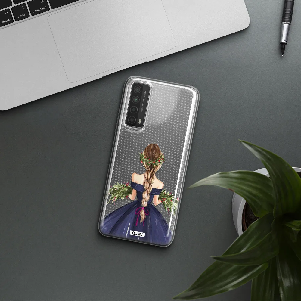 Long Hair Girl Watercolor Huawei P Smart 2021 Clear TPU Case