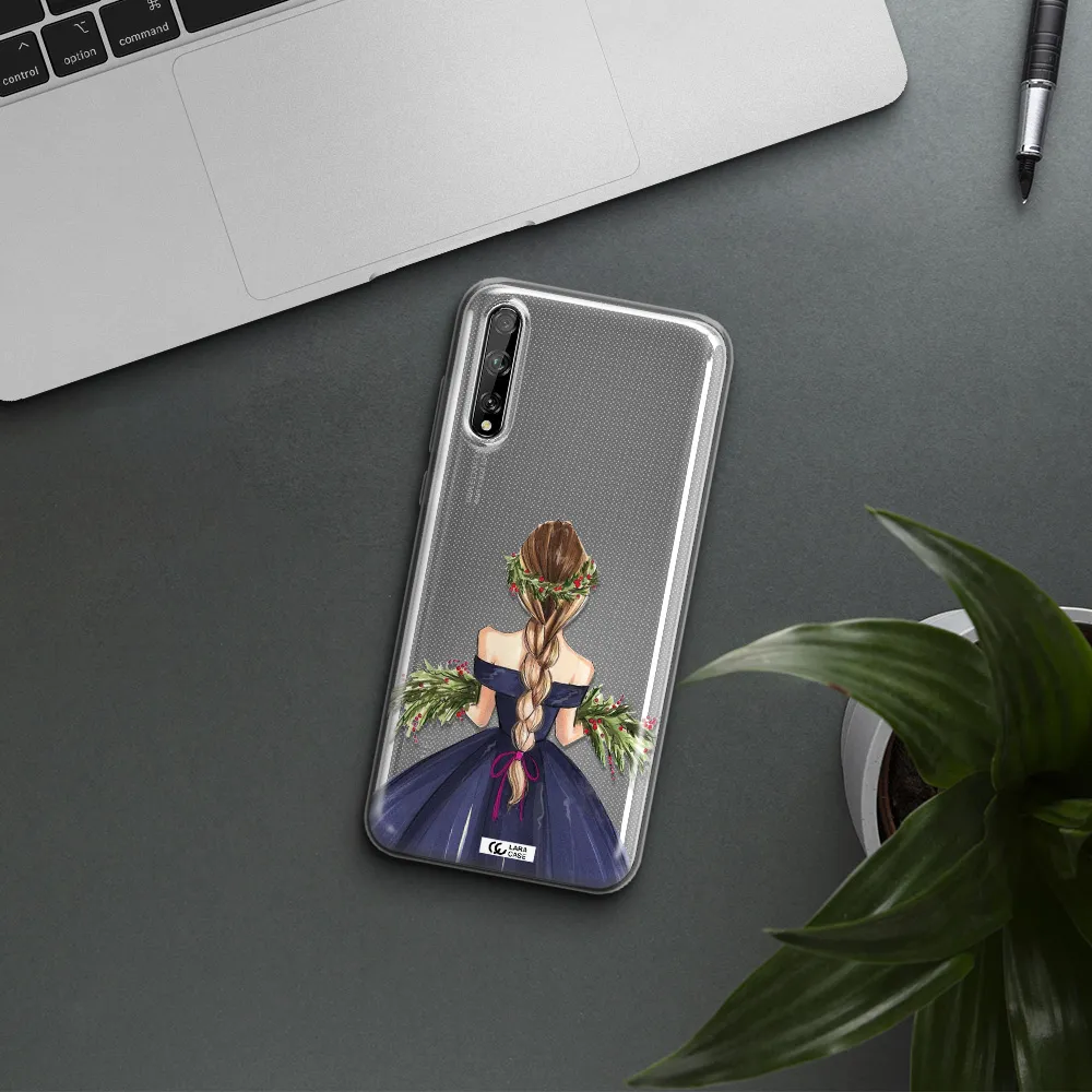 Long Hair Girl Watercolor Huawei P Smart S Clear TPU Case