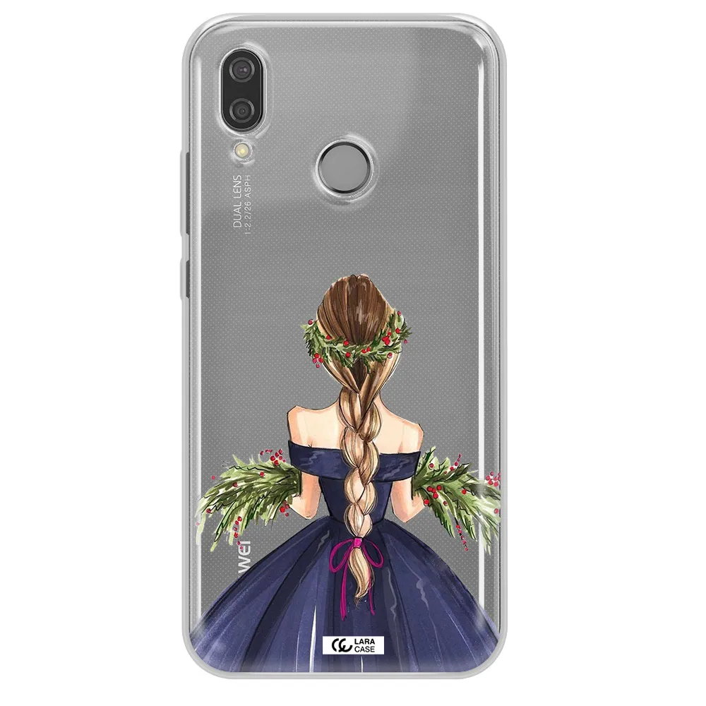 Long Hair Girl Watercolor Huawei P20 Lite Clear TPU Case