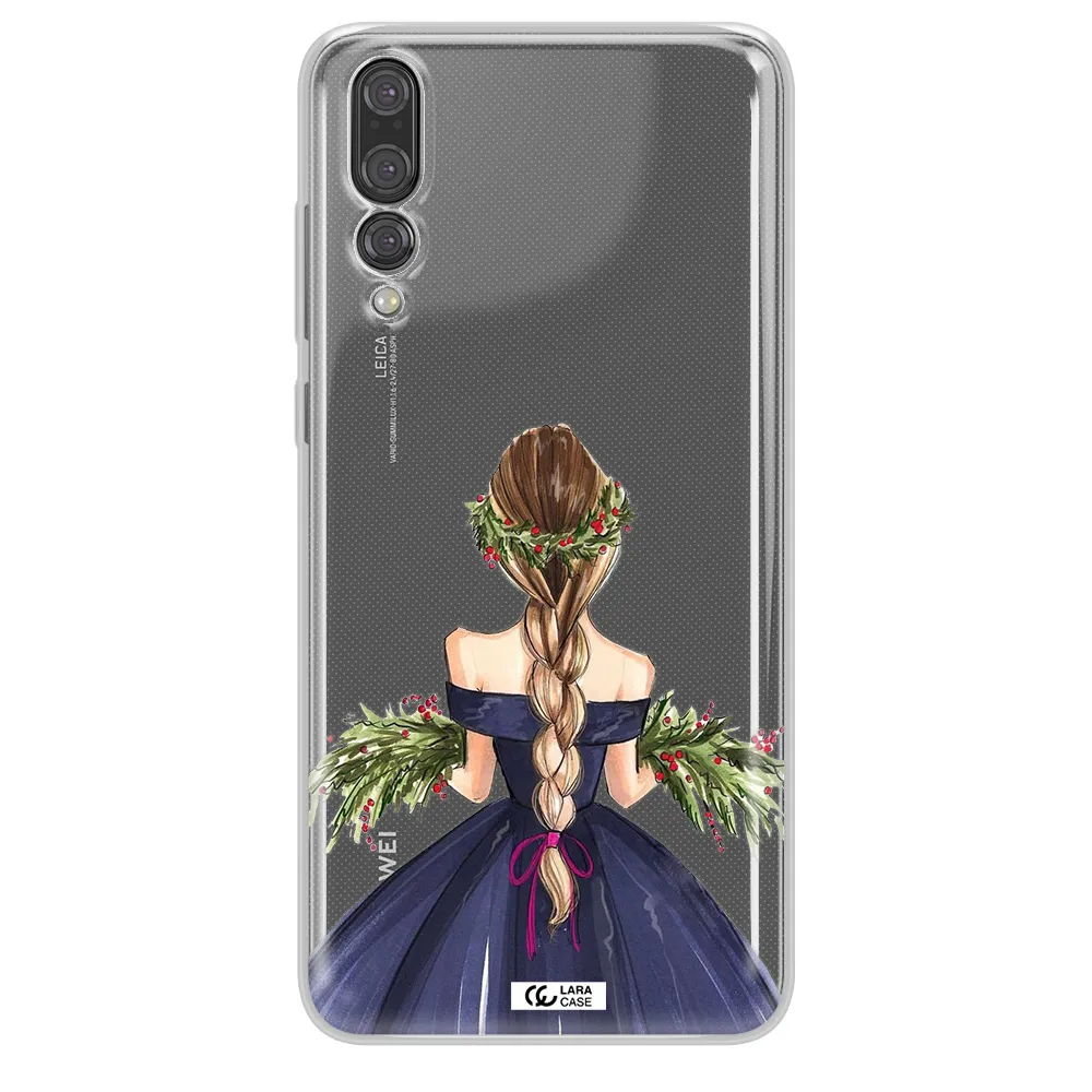 Long Hair Girl Watercolor Huawei P20 Pro Clear TPU Case