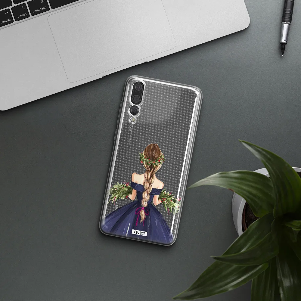 Long Hair Girl Watercolor Huawei P20 Pro Clear TPU Case