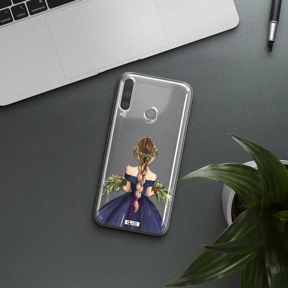 Long Hair Girl Watercolor Huawei P40 Lite E Clear TPU Case