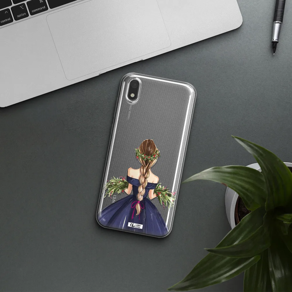 Long Hair Girl Watercolor Huawei Y5 2019 Clear TPU Case