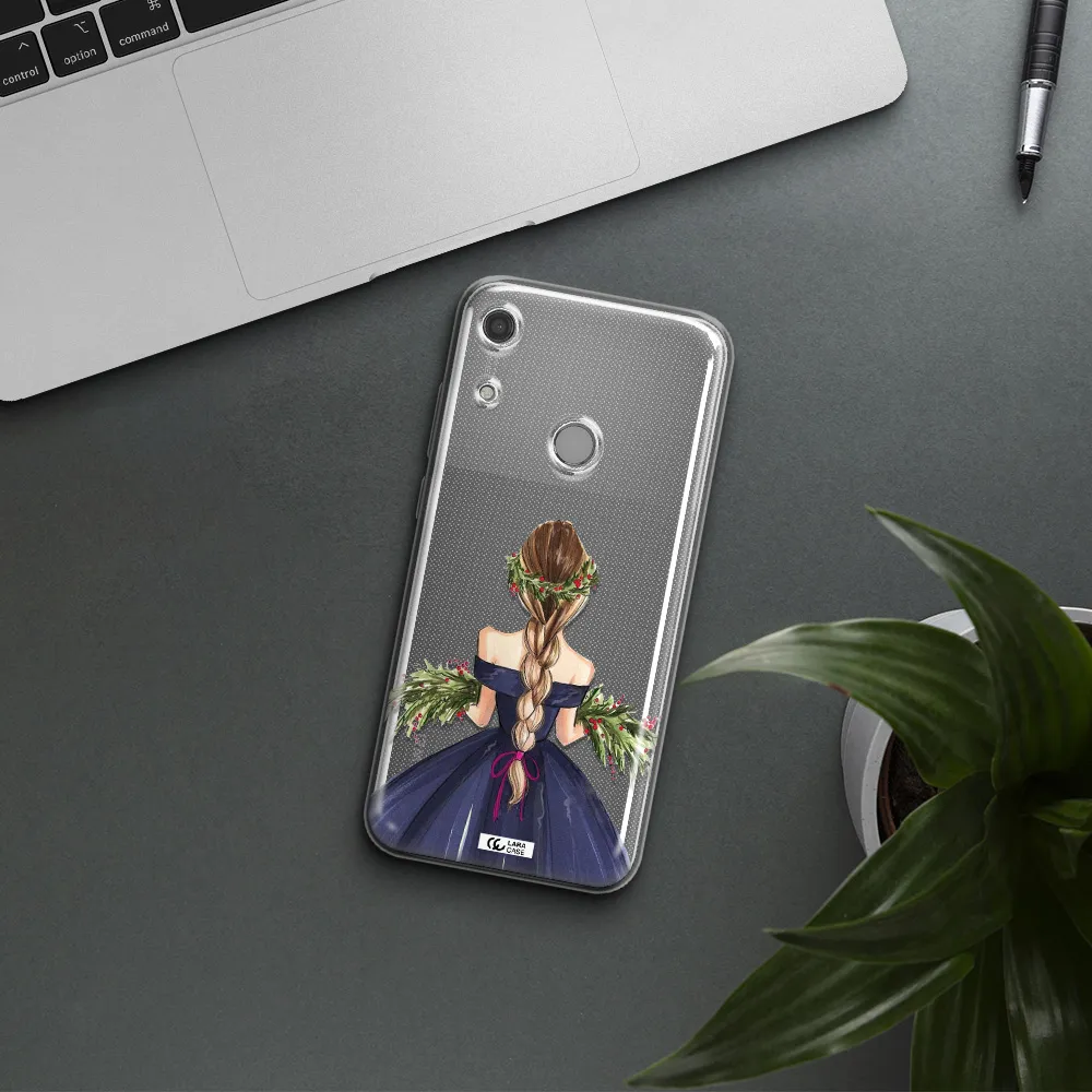 Long Hair Girl Watercolor Huawei Y6S Clear TPU Case