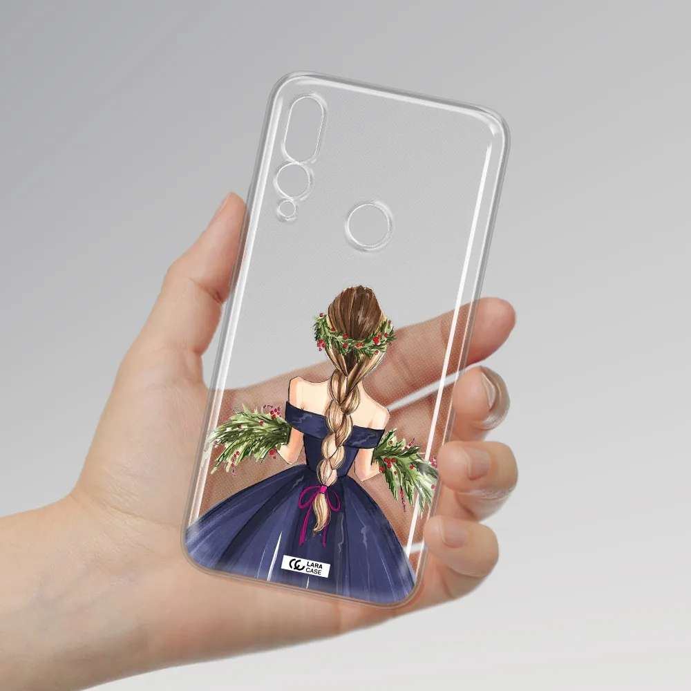 Long Hair Girl Watercolor Huawei Y9 Prime 2019 Clear TPU Case