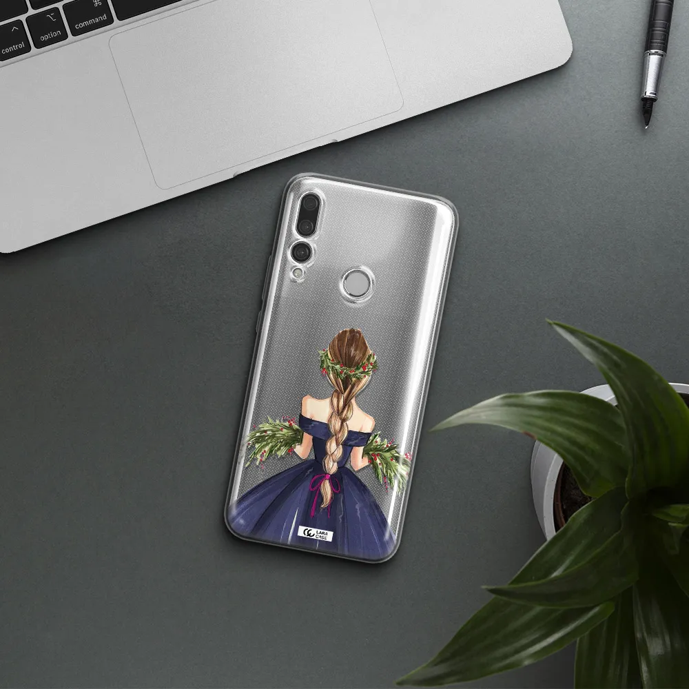 Long Hair Girl Watercolor Huawei Y9 Prime 2019 Clear TPU Case
