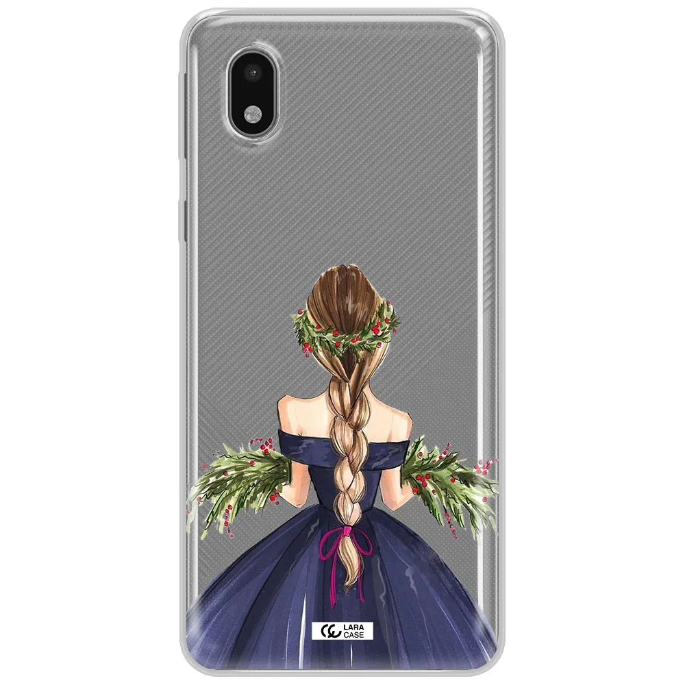 Long Hair Girl Watercolor Samsung A01 Core Clear Tpu Case