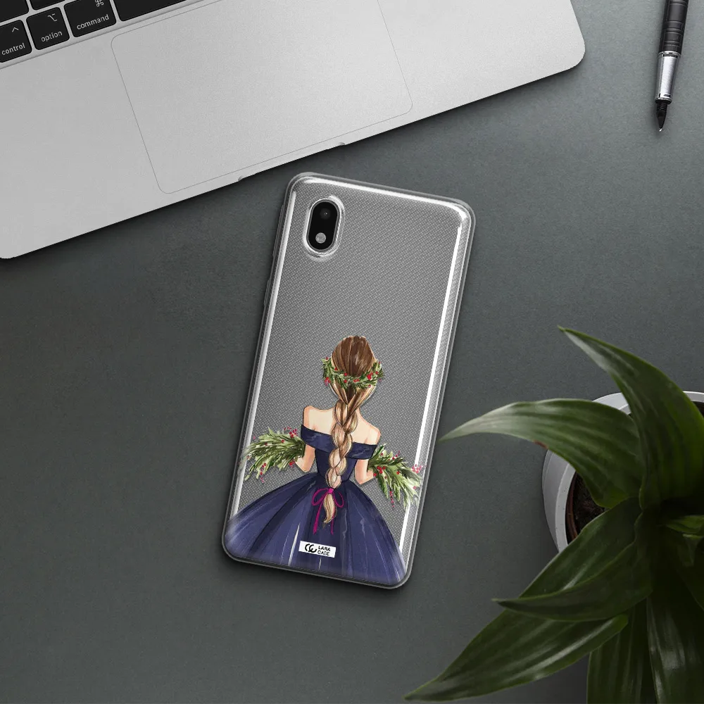 Long Hair Girl Watercolor Samsung A01 Core Clear Tpu Case