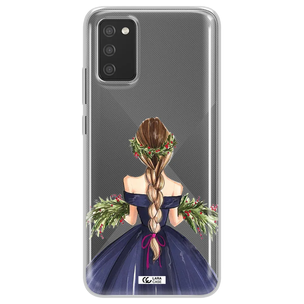 Long Hair Girl Watercolor Samsung A02S Clear TPU Case