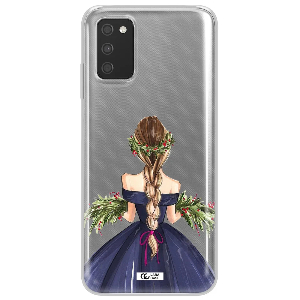 Long Hair Girl Watercolor Samsung A03S Clear TPU Case