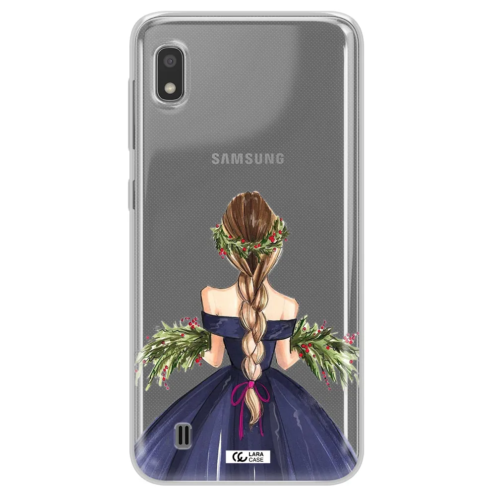 Long Hair Girl Watercolor Samsung A10 Clear TPU Case