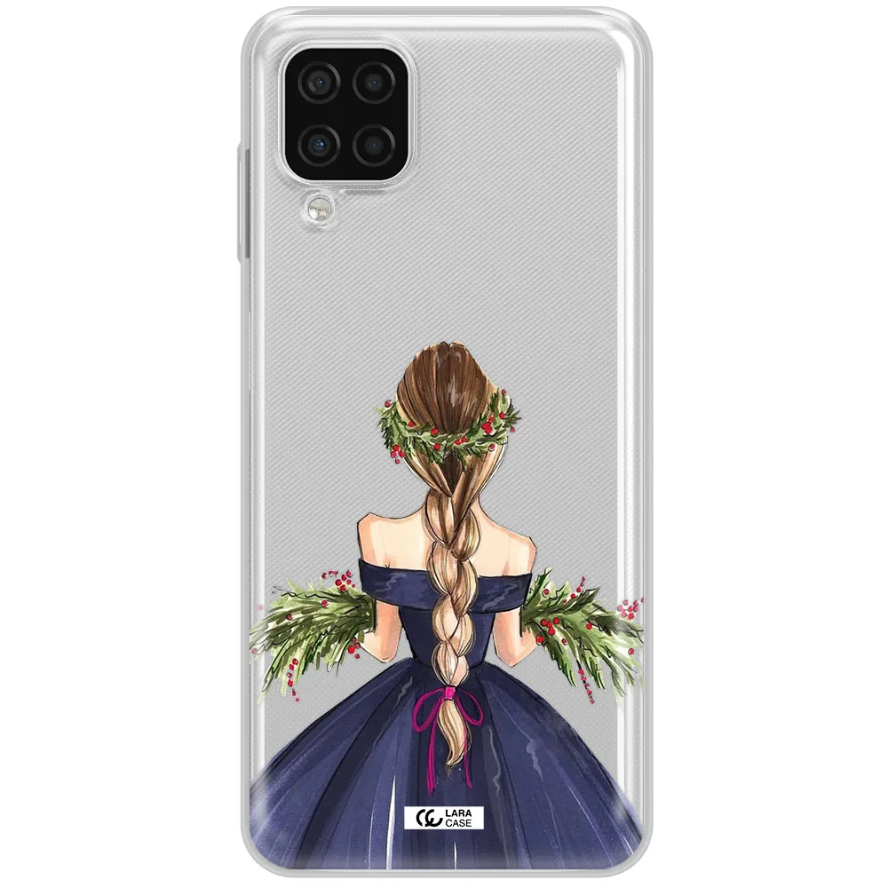Long Hair Girl Watercolor Samsung A12 4g Clear TPU Case