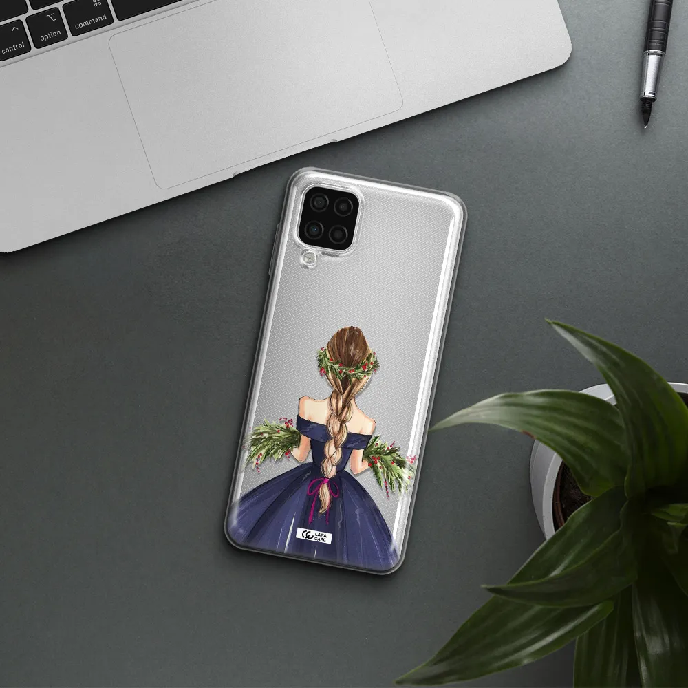 Long Hair Girl Watercolor Samsung A12 4g Clear TPU Case