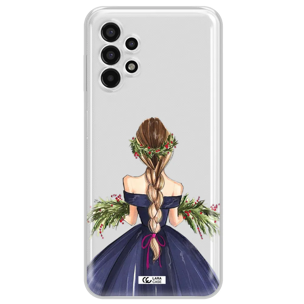 Long Hair Girl Watercolor Samsung A13 4g Clear TPU Case