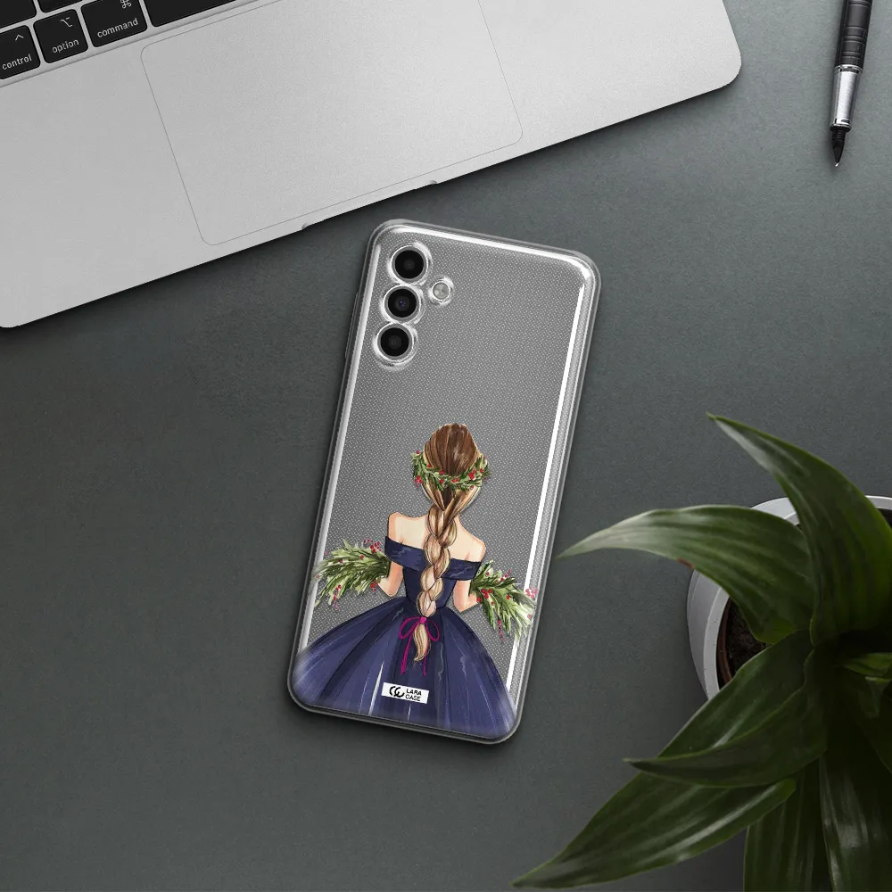 Long Hair Girl Watercolor Samsung A13 5G Clear Tpu Case