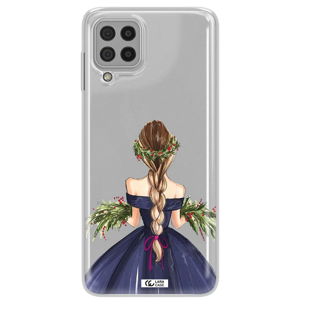Long Hair Girl Watercolor Samsung A22 4g Clear TPU Case